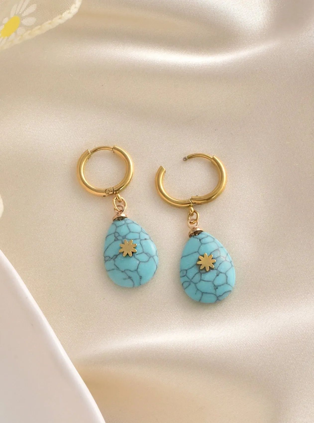 Turquoise Stone Earrings