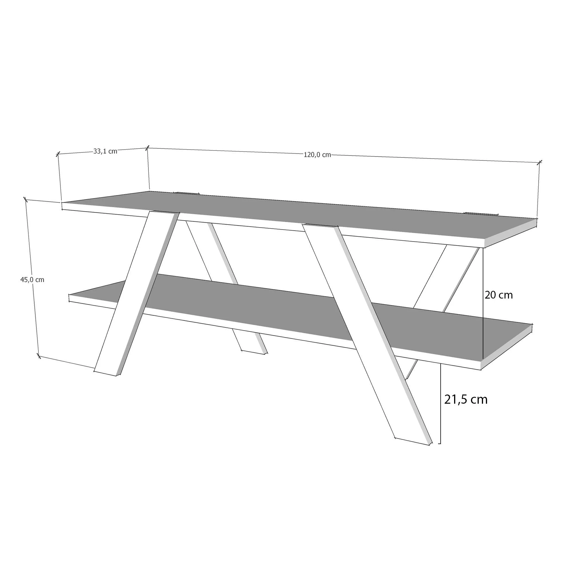 TV Stand April - White