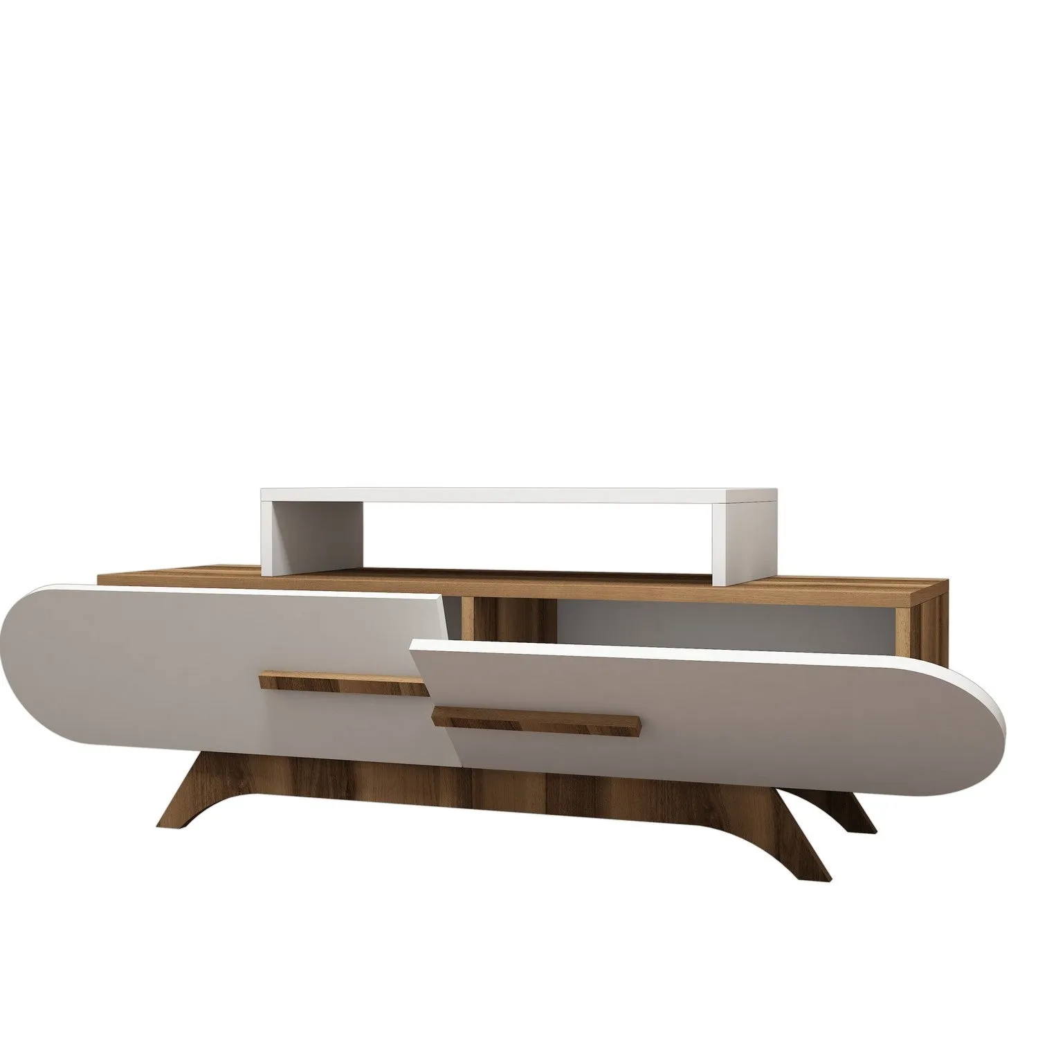 TV Stand Rose - Walnut, White