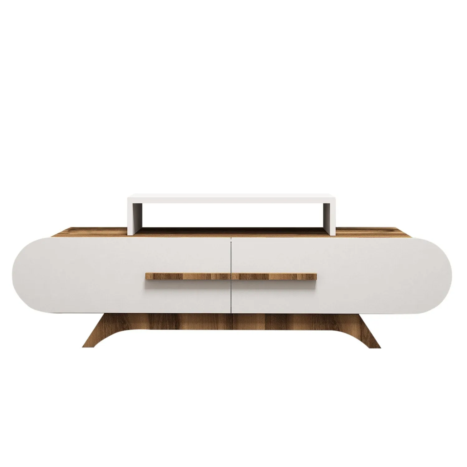 TV Stand Rose - Walnut, White