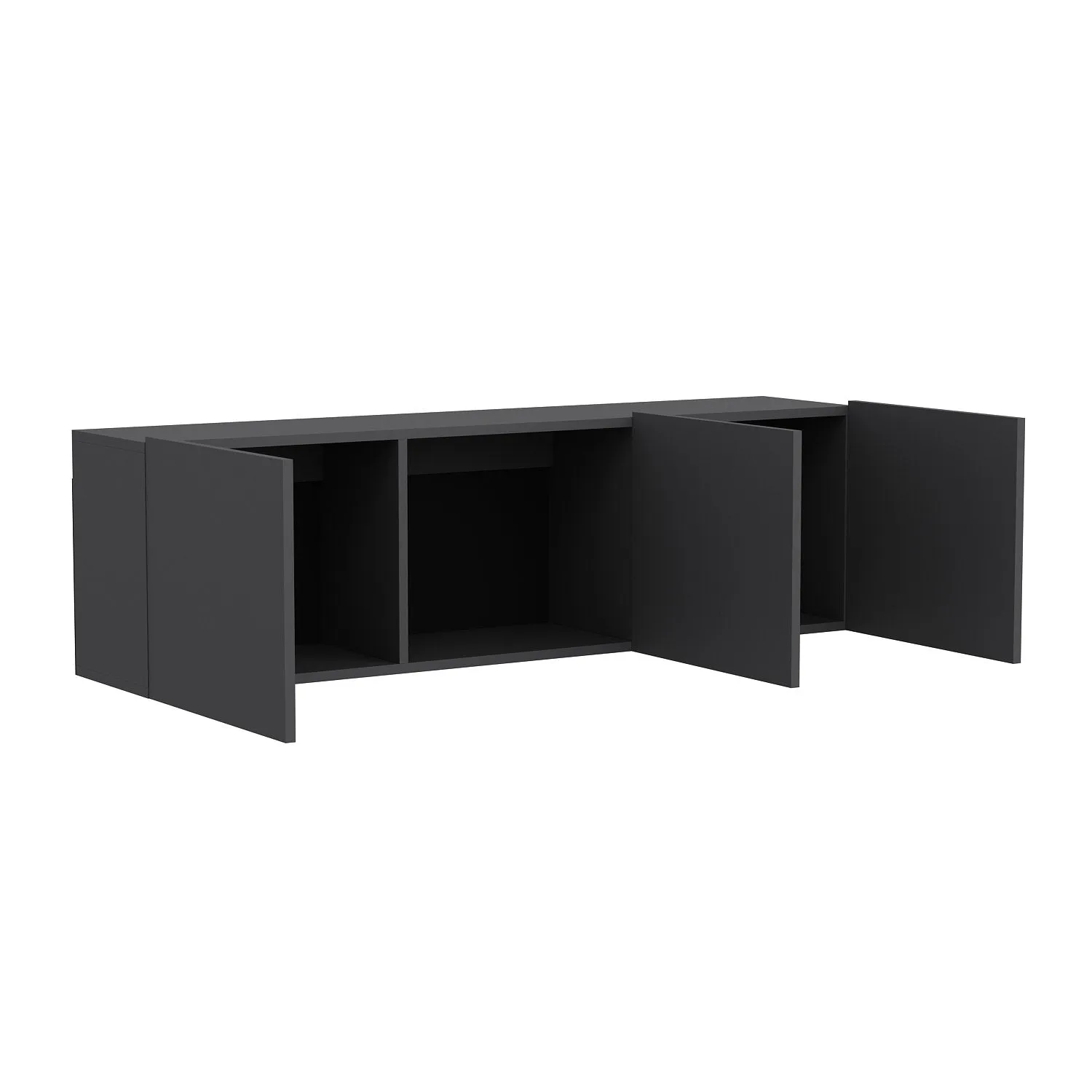 TV Stand White - Anthracite