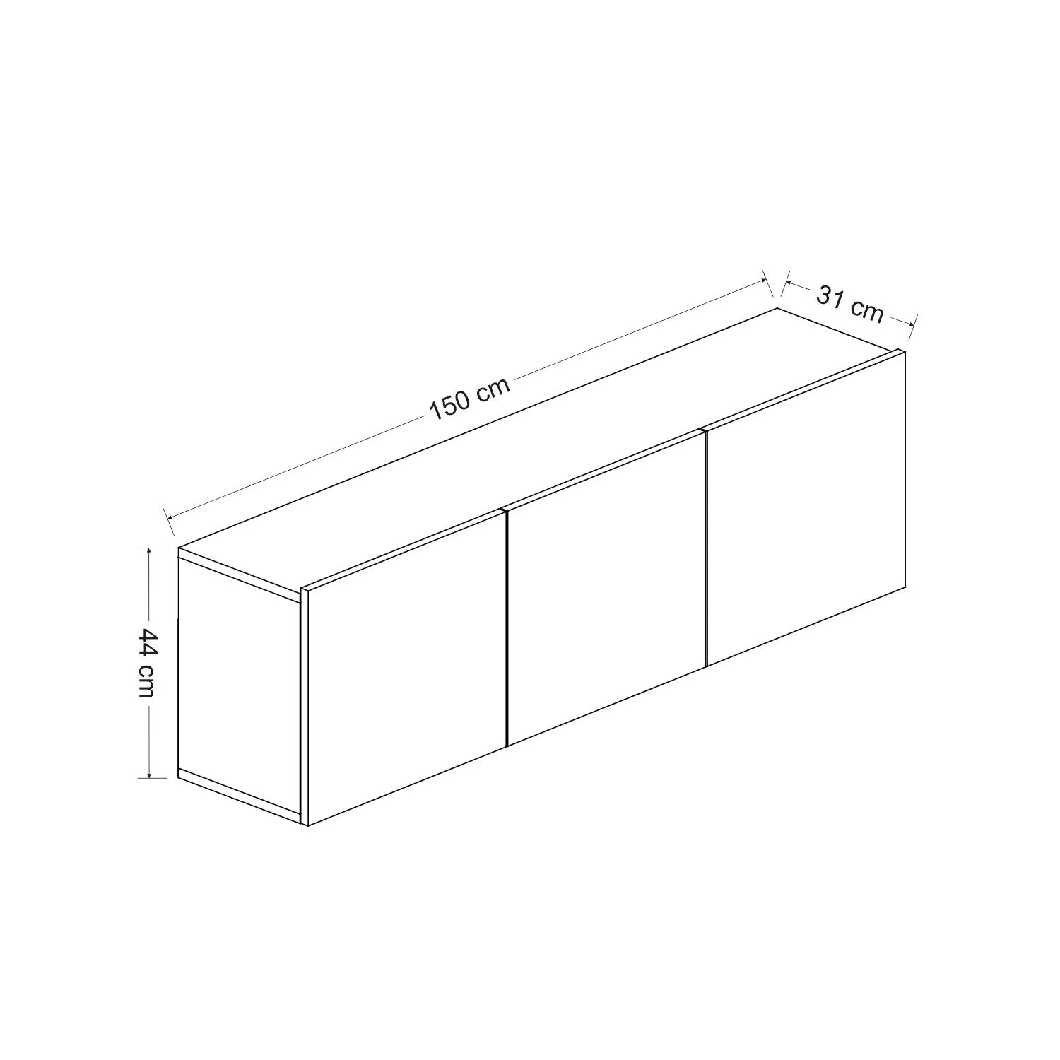 TV Stand White - Anthracite