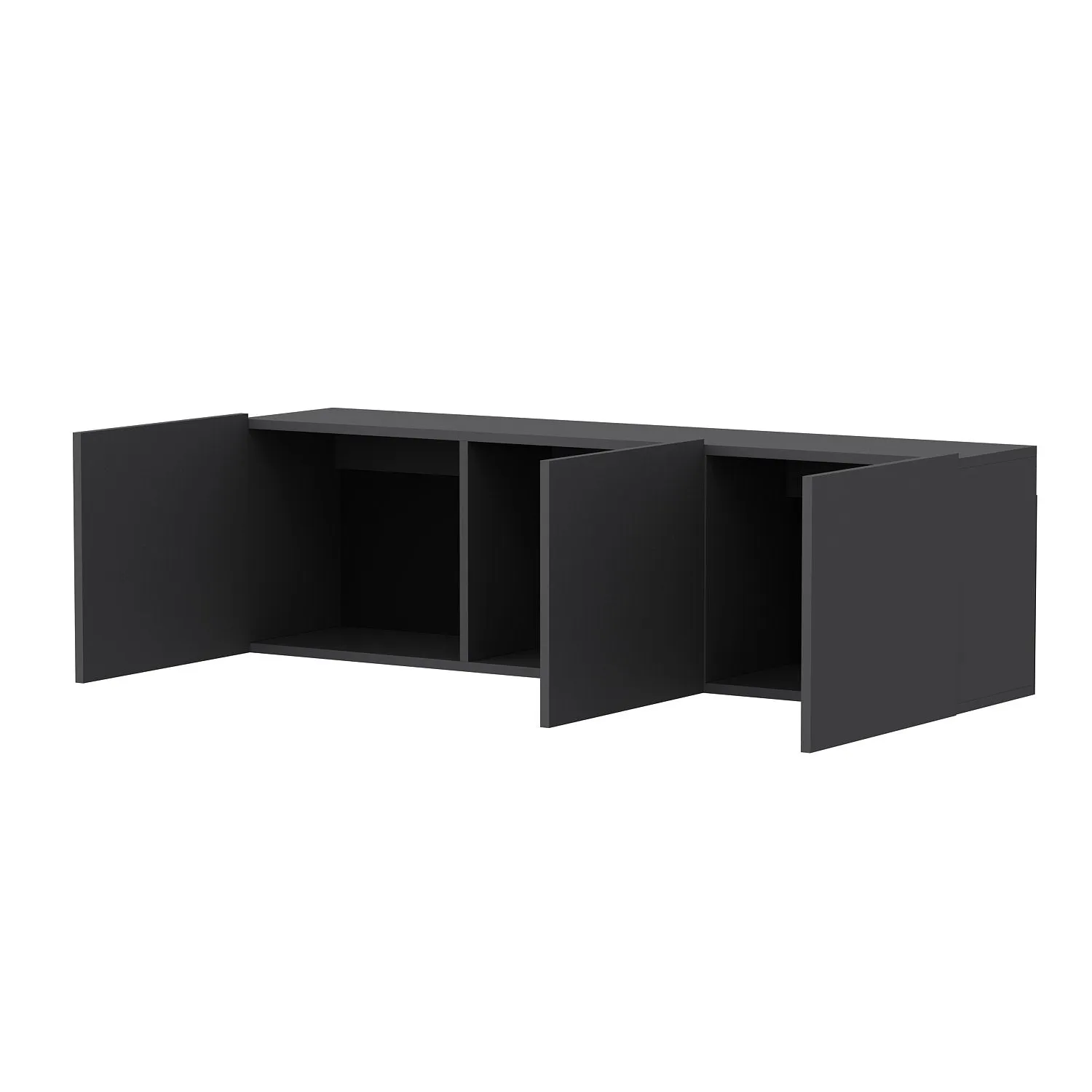 TV Stand White - Anthracite