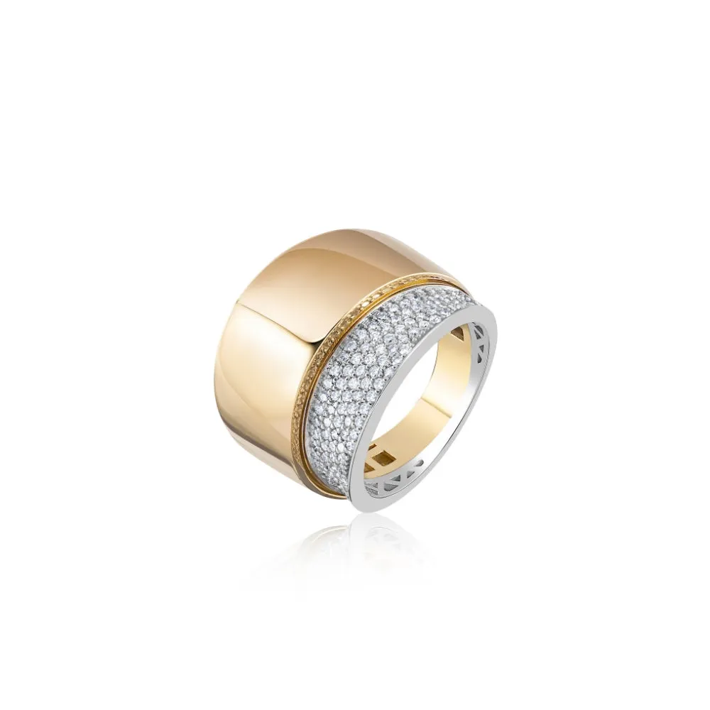 Two-Tone Diamond Band Ring