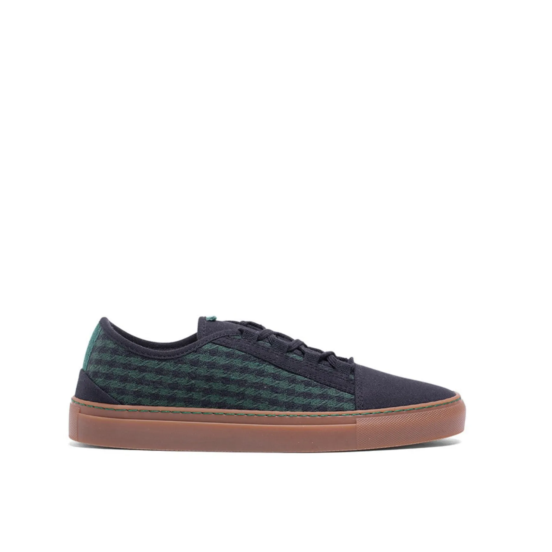 Vegan sneaker houndstooth green CUV006