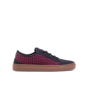 Vegan sneaker houndstooth red CUV005