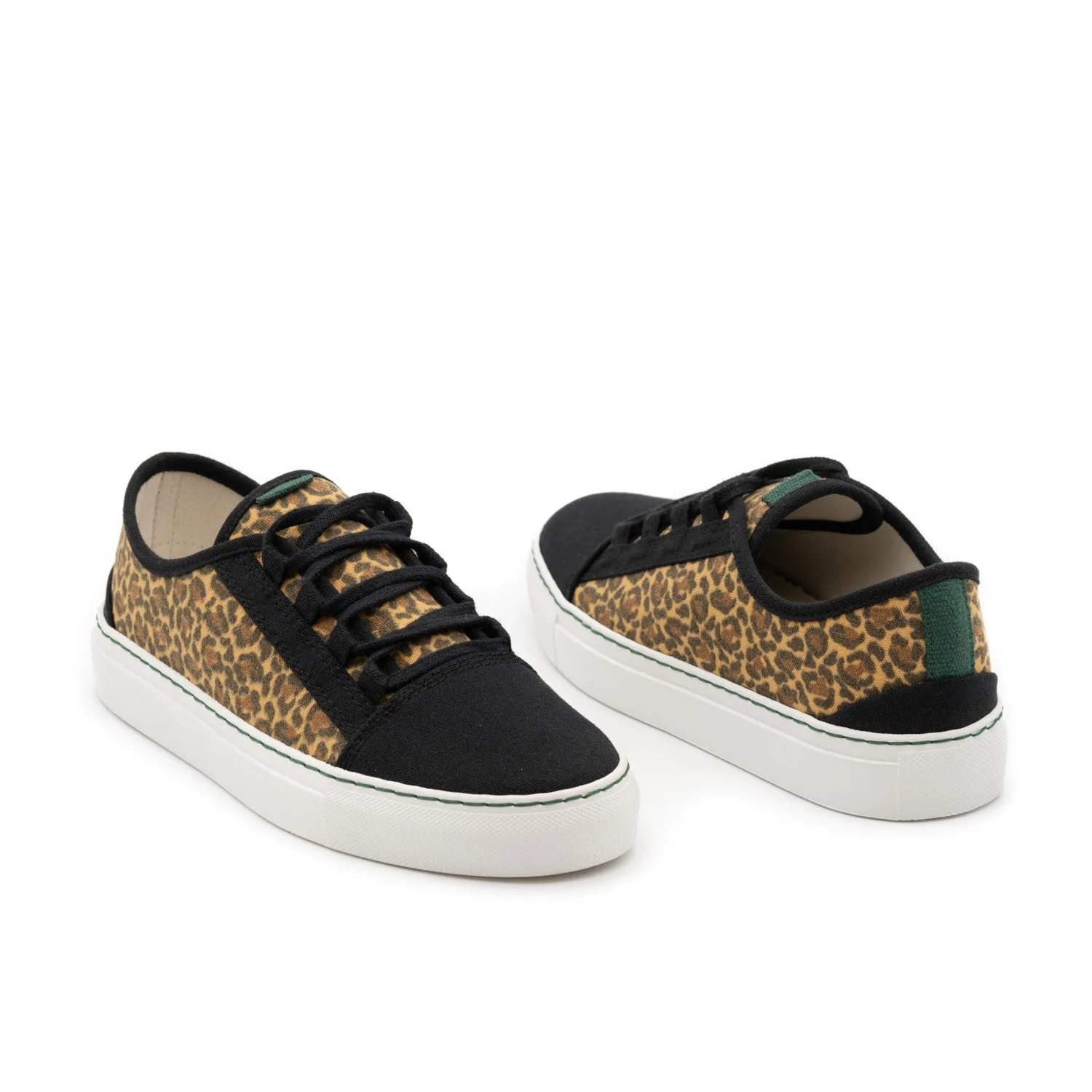 Vegan sneaker mustard leopard CUV008